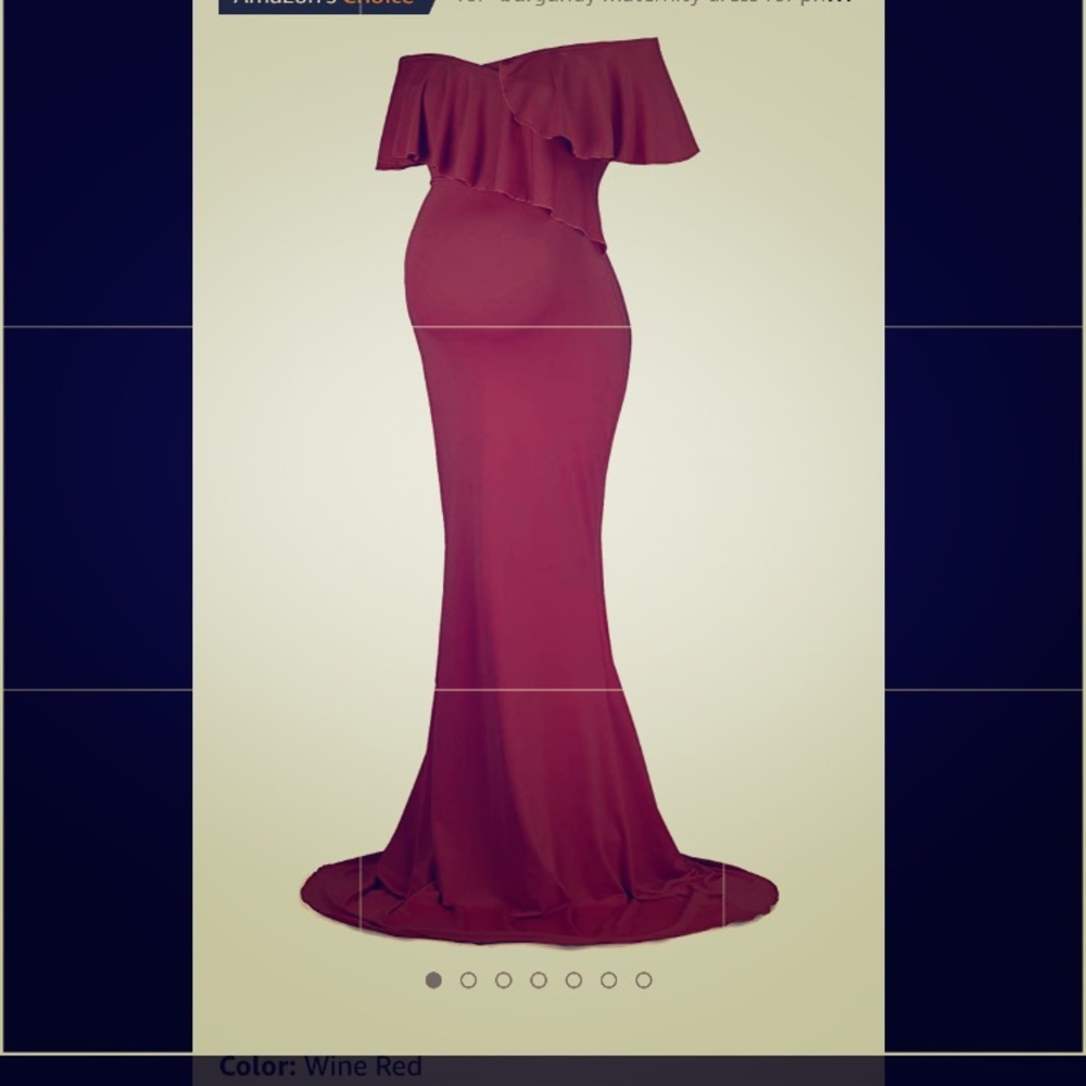 Maternity Photoshoot Dress/ Wine Red dress